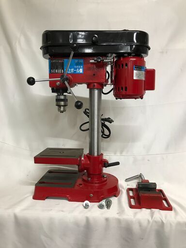 【北見市発】アースマン EARTHMAN 卓上ボール盤 37-910 1993年製 赤 工具 DIY 木工 (D6009awraY)