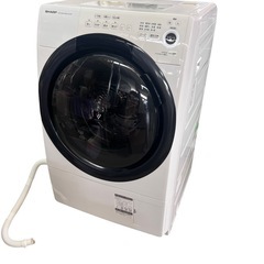 NO.1736 【2021年製】SHARP ドラム式電気洗濯乾燥機 ES-S7F-WL 7.0kg 汚れ少なめ 生活家電 洗濯機 左開き 家電 中古