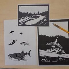 　趣味の切り絵教室の画像