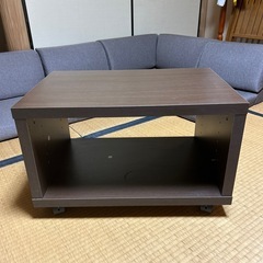テレビ台　ダークブラウン　キャスター付き