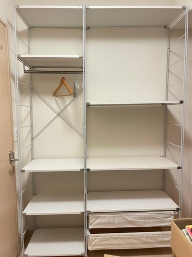 【9/5午前まで】【カスタム承ります】無印良品 MUJI ステンレス ユニットシェルフ 特大 212.5cm