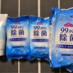 トップバリュー　99.99% 除菌ウェットティッシュー&ハンドク...