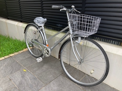 【27インチ自転車】外装6段変速付　チェーン、前カゴ、サドル新品❗️若林自転車　浜大津店　SALE中❗️