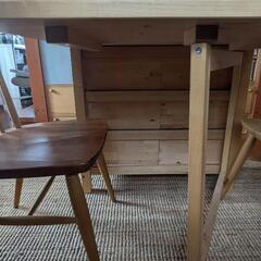 イケア 木製 ダイニングテーブル 作業台
