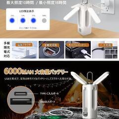 新品未使用 LEDランタン 充電式 超高輝度 1000ルーメン 電球色・昼白色 光量調節 SOS赤/白点滅「2024新発売・超小型・2-In-1 キャンプランタン 懐中電灯・1台多役」 IPX4防水 6000mAh大容量 スマホへ充電 180° 回転 磁石・三脚スタンド付き キャンプライト 日常照明 アウトドア 夜釣り車中泊 防災 地震 停電 緊急 非常用 PSE認証済

の画像