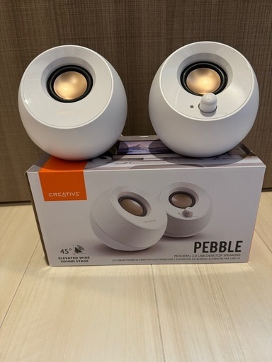 Creative Pebble ホワイト スピーカー SP-PBL-WH