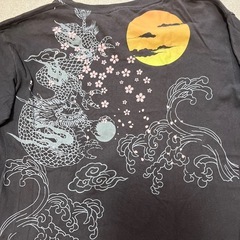和柄　長袖Tシャツ　龍の画像