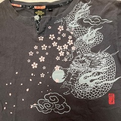 和柄　長袖Tシャツ　龍の画像