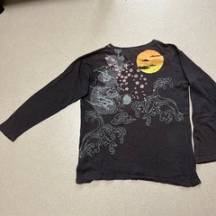 和柄　長袖Tシャツ　龍の画像