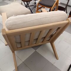 ★ジモティ割あり★  ソファー ナチュラル H75×D75×W85 クリーニング済み TC1203の画像