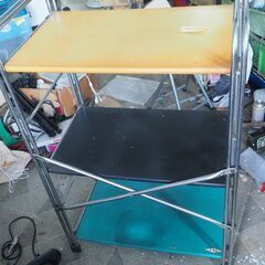 カラフル３段棚、アイアン、頑丈、６２ｘ３８ｘ９４の画像