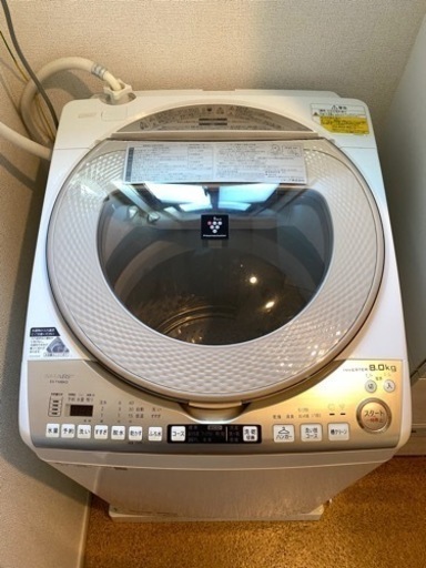 本日限定　SHARPタテ型洗濯乾燥機 ES-TX8B-N (ゴールド系)