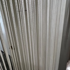 ストリング　カーテン  糸　パーテーション　間仕切り　ホワイトの画像