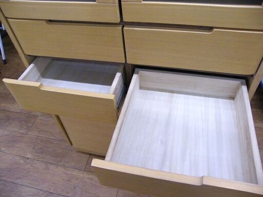 食器棚 幅90×奥43×高160 キッチン収納 収納家具 引出し 大容量 食器 キャビネット 札幌市厚別区 厚別店
