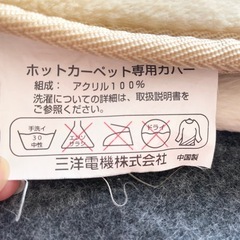 ホットカーペット　ラグ　箱　説明書　カバー　有りの画像