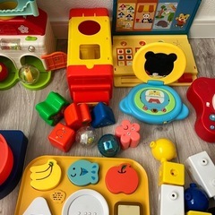 こどもちゃれんじ　ぷち　おもちゃ　知育玩具　エデュトイ　1,2歳向け　DVD付き　おままごと　はみがき　ブロック　型はめの画像