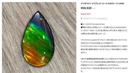 ⭐︎同じ物が２つと無い奇跡の宝石⭐︎ アンモライト宝石４点セット