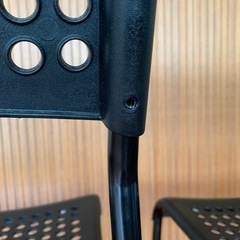 【2脚セット】ブラックチェア (IKEA ADDE)の画像