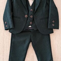 【5点セット】  男の子 スーツ 100cm グリーン カジュア...