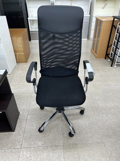 ★ジモティ割あり★  オフィスチェア 黒 H126×D69×W64 クリーニング済み TJ8318