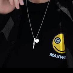 ネックレス　ツイスト　メンズ　シルバー　ステンレス　ストリート　韓国風の画像