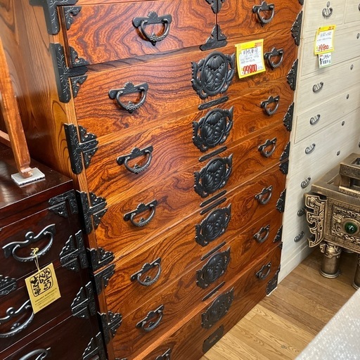 【美品】時代箪笥 和簞笥 和家具 鍵欠品(B9-21)