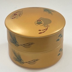 新品 蓋付き二段小鉢 宝物柄 たち吉