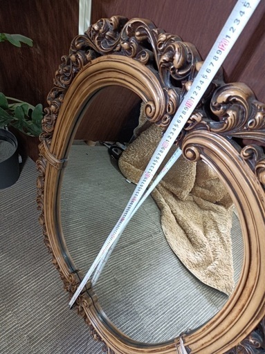 ★［八4623］〈中古品〉《直接引取限定》ウォールミラー　鏡　縦115cm横90cm ※裏面傷あり