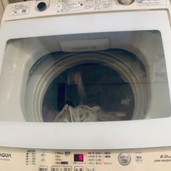 洗濯機 アクアAQUA  品番   AQW-GV80G(W) 8kgの画像