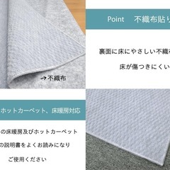 未使用品 辻川産業 カーペット 日本製 抗菌防臭 軽量薄手  江戸間 10畳 352×440cm グレー フリーカットの画像
