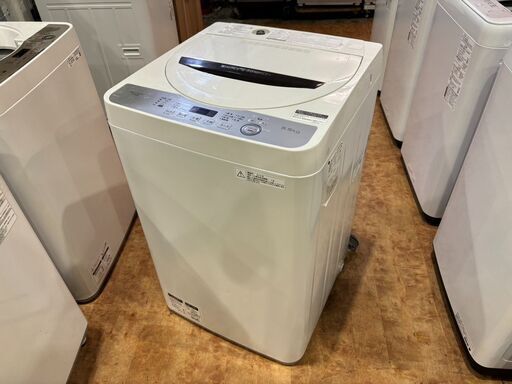 ✨安心の分解洗浄済✨SHARP 2018年製 5.5Kg洗濯機 ES-GE5B-T 【愛市I4S032946-007】