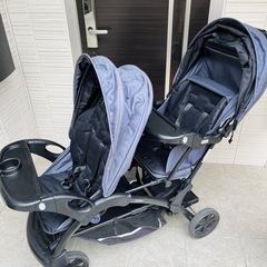 KATOJI カトージ ベビーカー 2人乗りベビーカー 二人でゴーDX（デニム）