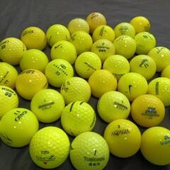 ゴルフボール使用済みボール　カラー　イエローのみ40個の画像