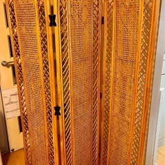 籐製パーテーション