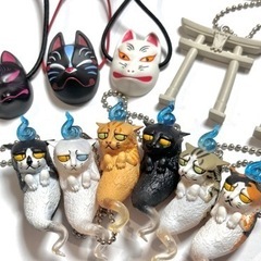 魂.neo ねこだましい・ネオ 全種類セット、和狐コレクション、狐面チャームの画像