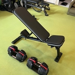 《近場であれば配送します》可変式ダンベル24kg インクラインベ...