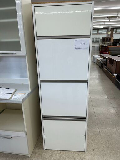 ★ジモティ割あり★  食器棚 白 H180×D44.6×W59 クリーニング済み TJ8324