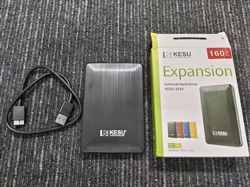 ほぼ新品のポータブルHDD（ハードディスク）160GB