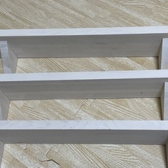 ウォールシェルフ　白　3つセットの画像