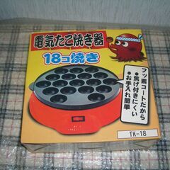 新品　電気たこ焼き器　５分程度動作確認ＯＫ、でも古いので動作補償なし
