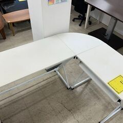 J5114 L字デスク ホワイト　クリーニング済　【リユースのサ...
