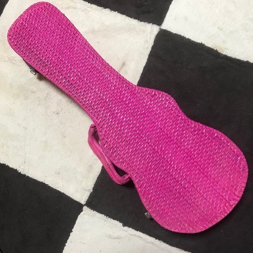 激レア LAHAINA by A.A.A. HOSCO テナーウクレレケース ラタン ピンク 良品