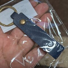 フェイクレザー調キーホルダー（新品）の画像