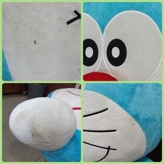 ★［F1784］〈中古品〉ドラえもん　ぬいぐるみ　寸法　幅(手の部分)約75㎝  高さ約70㎝  厚み約40㎝の画像