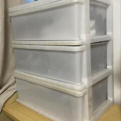 【3段ボックス】衣類収納家具の画像