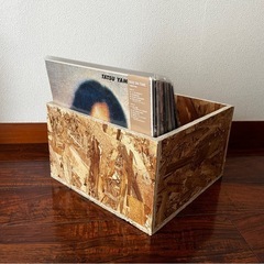 レコードボックス　ナチュラルの画像
