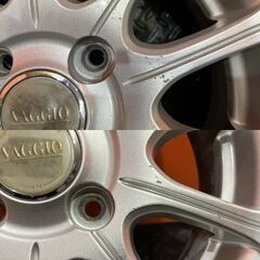 BS BRIDGESTONE VAGGIO TK10 バッジオ 社外ホイール 14インチ 4本 4.5J4HPCD100+46 ルークス モコ スペーシア等　(VHX138) の画像