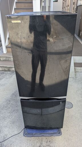 TOSHIBA 153L 東芝ノンフロン冷凍冷蔵庫 GR-P15BS(K) 右開き ブラック 動作品　2019年製