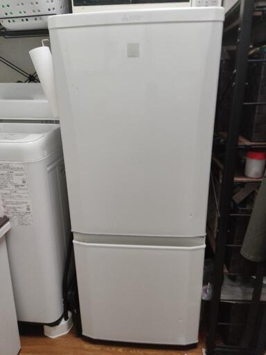 値段交渉可 中古良品冷蔵庫 2ドア 右開き三菱電気146L ノンフロン  MR-P15EE-KW1形 冷蔵100L 冷凍46L 2020年製