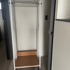 棚付き頑丈ハンガーラック 幅60㎝